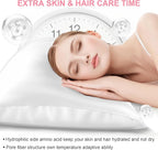 Mulberry Silk Pillow Cases Standard Size with Hidden Zipper, Ultra Smooth and Soft Breathable Cooling Silk Satin Pillowcase for Hair and Skin, Gifts for Women Men (Pure White, 20x26 Inches, 1 Pack)