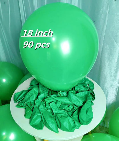 90 Pack Green Balloons 18 inch Green Latex Large Balloons - Image 2