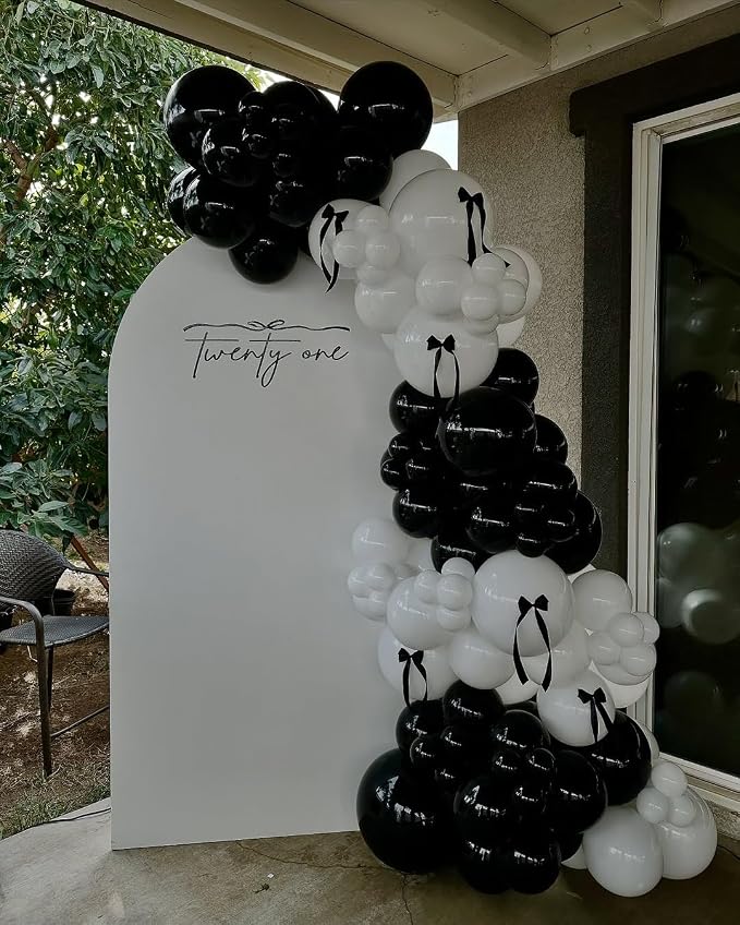 Black Bow Balloon Garland Arch Kit - Image 6