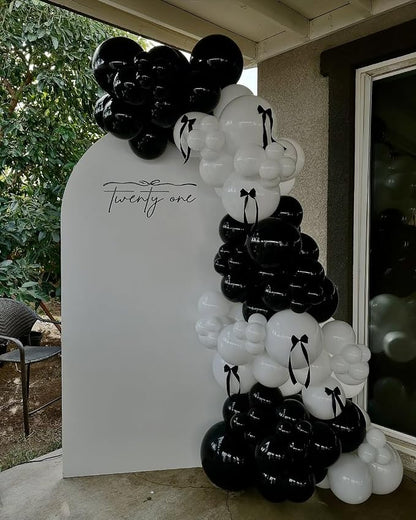 Black Bow Balloon Garland Arch Kit - Image 6