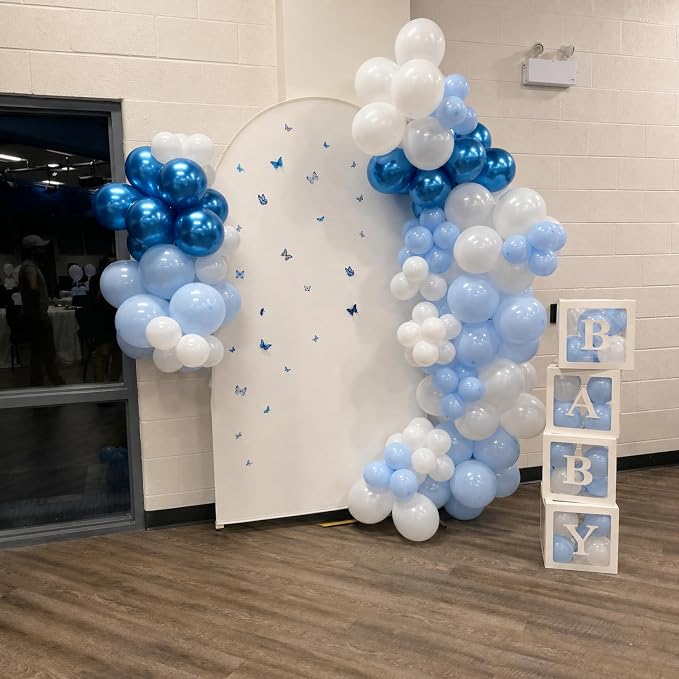 Blue and White Balloons for Baby Shower Bridal Shower Birthday Decorations | - Image 7