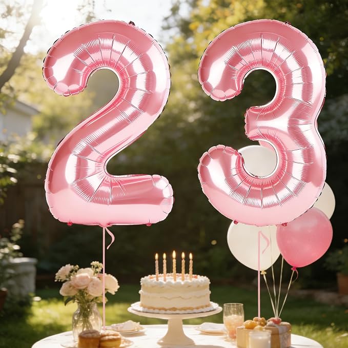 40 Inch Number 23 Balloons for 23rd Birthday Party Decorations, 0-100 Jewelry - Image 3