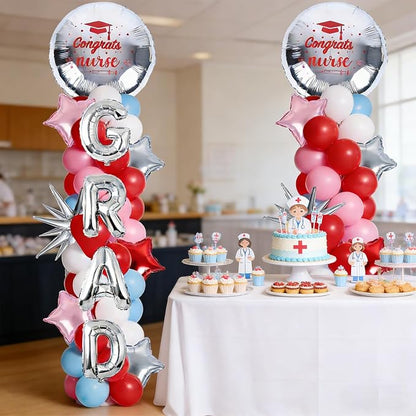 2 Set Adjustable Nurse Graduation Balloon Column Stand Kit Class of 2026 - Image 9