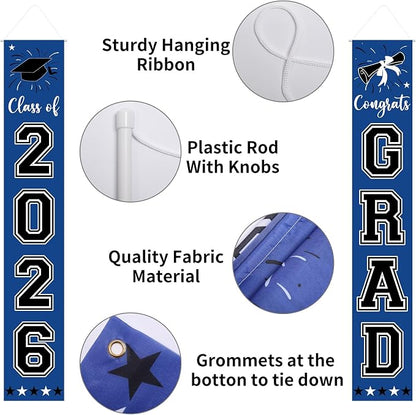 Graduation Decorations Class of 2026 Hanging Grad Banner, Graduation - Image 3