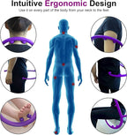 Massage Trigger Point Cane, Muscle Release Tool Self Massage Hook Cane, Handheld Back, Neck, Shoulder, Leg and Feet Massager Rod, Body Deep Tissue Gifts for Men & Women, Purple