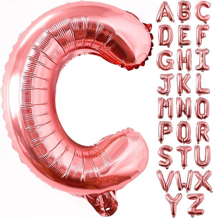 Lovoir 40 Inch Large Rose Gold Letter C Balloons Big Size Jumbo Mylar Foil by Lovoir