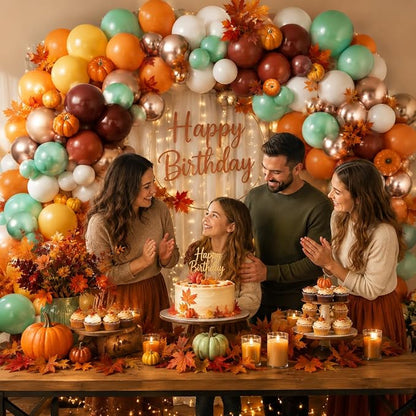 124pcs Fall Balloon Arch Kit, Thanksgiving Garland - Image 7
