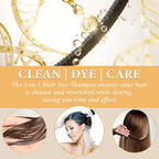 Hair Dye Shampoo for Women & Men - 3-in-1 Hair Color & Care, Gentle Covers Gray Hair in Minutes, Easy At-Home Color Shampoo Hair Dye, Formulated for Color Treated Hair, 16.9 Fl Oz (Dark Coffee)