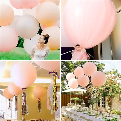 PartyWoo Pale Pink Balloons 4pcs Light Pastel Baby Pink Color | 36 Inch Balloons - Image 6