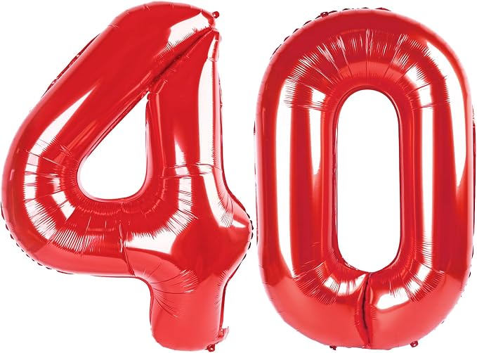 Numbers 30 Balloon 40Inch Red Balloons by Argthjy
