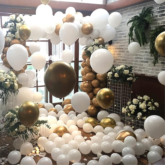 5 inch White Latex Balloons - Image 6