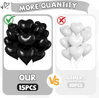 Black Heart Balloons - Image 4