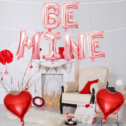Valentines Day Balloons Decoration, Rose Be Mine and Red Heart Letter Balloons - Image 5