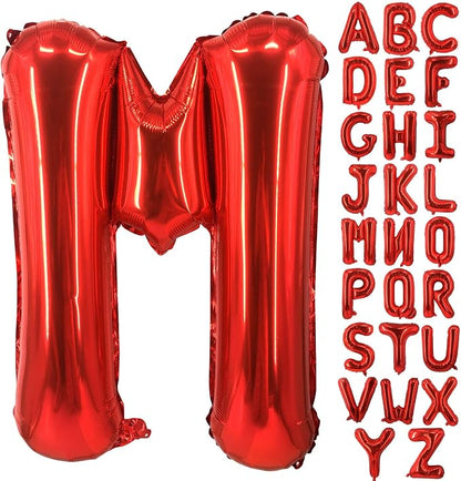 Lovoir 40 Inch Large Red Letter M Balloons Big Size Jumbo Mylar Foil Helium by Lovoir