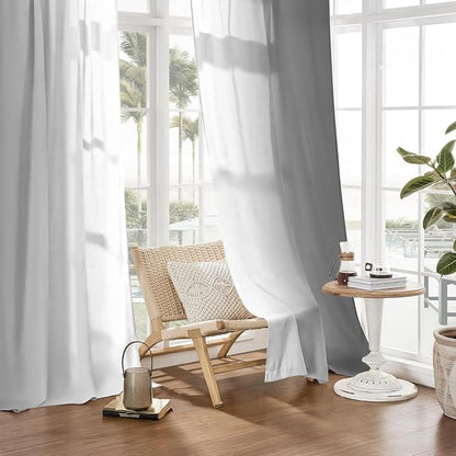 Grey and Grayish White Curtains - Image 8