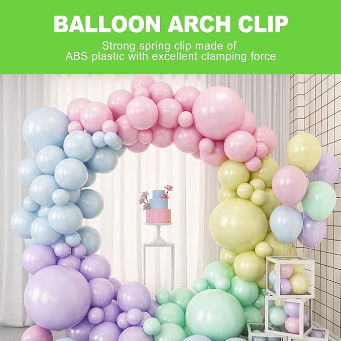 10 Pack 3.5 Inch Balloon Arch Clips Clear Plastic Spring Clamps - Image 4