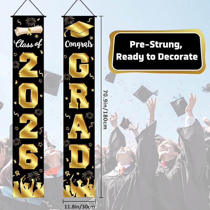 Graduation Decorations 2026 Porch Banner, Graduation Banner Class of 2026 - Image 3