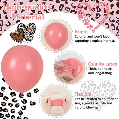 Pink and Green Balloons, Jungle Safari Balloon 12 Inch Leopard Cheetah Print - Image 6