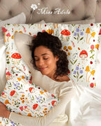 2 Pack Mulberry Silk Pillowcase for Hair and Skin - Standard Size 20 x 26 Inches with Hidden Zipper Flowering Plants 19 Momme Soft Sleeping Silk Pillow Case for Women, Moms