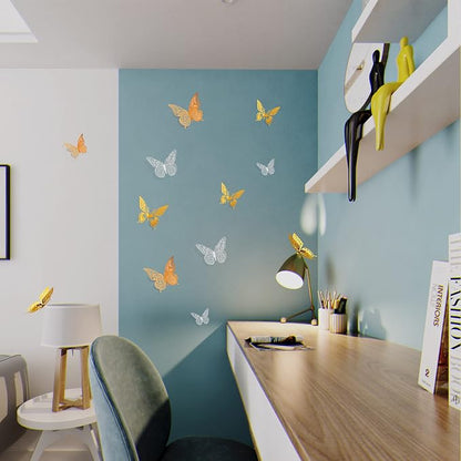 SAOROPEB 3D Butterfly Wall Decor, Removable Metallic Wall Decor Sticker Room - Image 4