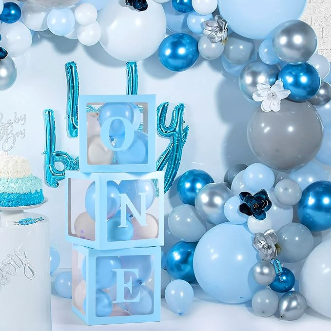 Voircoloria First Birthday Decorations One Balloon Boxes - Image 4