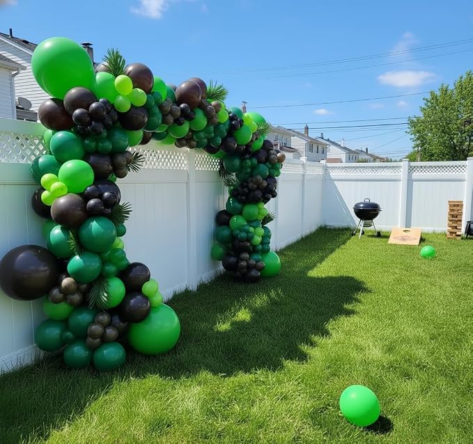 164Pcs Green and Brown Balloon Garland Arch Kit - Image 5