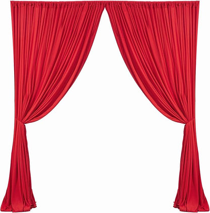 20x10ft Wrinkle Free Red Backdrop Curtain - Image 8