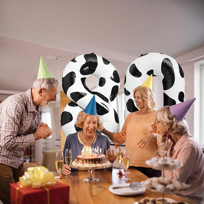 Cow Print Number Balloon 40 Inch Cow Print Number 8 Balloon Cowgirl Theme - Image 3