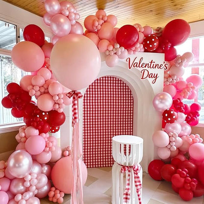 Red and Pink Balloon Garland Arch Kit - Image 7