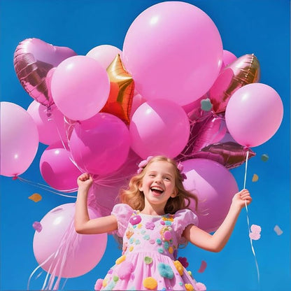 32Pcs Pink Big Balloons 18 Inch, Round Large Latex Party Balloons - Image 7