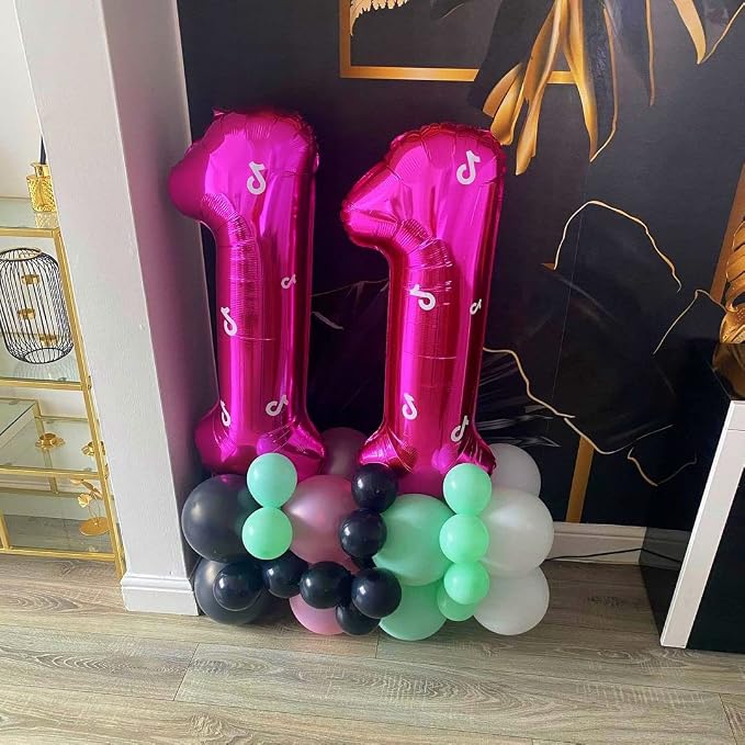 Hot Pink 11 Balloon Numbers, 40 Inch 11th Birthday Balloon Foil Mylar Number 11 - Image 3
