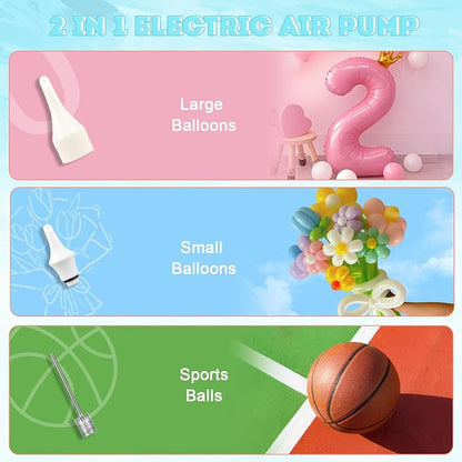 AXHJ Balloon Pump Electric Air Pumps, 2-in-1 Electric Air Balloon Pump，Balloon - Image 5