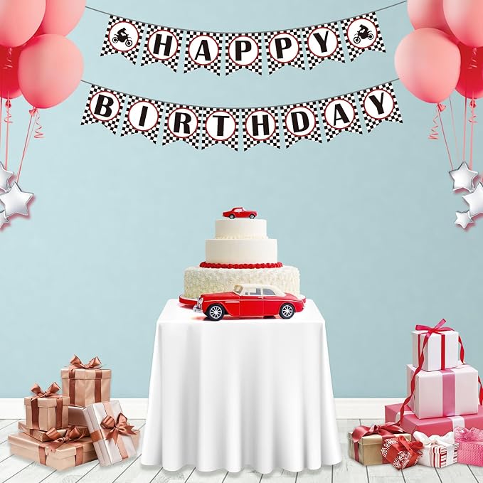Motorcycle Theme Banner Dirt Bike Birthday Decoration Dirt Bike Party Supplies - Image 4