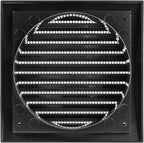 Repa Market 6 Inch Black Dryer Vent Hood/Duct Cover for Walls or Ceiling/ABS Plastic Louvered Air Grille with Built-In Mesh Screen/Exhaust and Dryer Vent Covers for Indoor & Outdoor Use