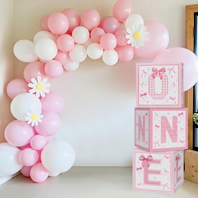 Foxrush Pink Bow First Birthday Decorations - Image 5