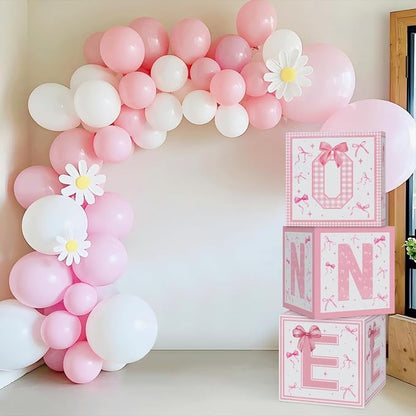 Foxrush Pink Bow First Birthday Decorations - Image 5