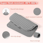 Quccefods 2 Pack Heat Resistant Mat Large Silicone Hot Hair Tools Holder for Curling Irons Flat Iron Hair Styling Tools Mat Portable Vanity Pad