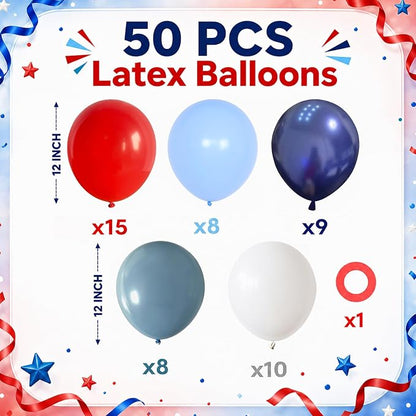 Red Blue White Balloon - Image 2