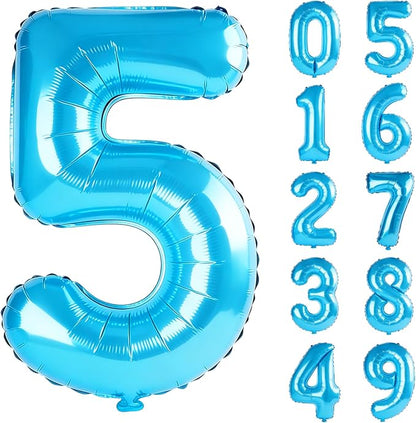 40 Inch Number 5 Balloons for 5th Birthday Party Decorations, 0-100 Jewelry by FOBELEC