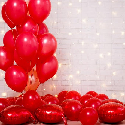 RUBFAC Red Balloons, Different Sizes 105pcs 5/10/12/18 Inches - Image 8
