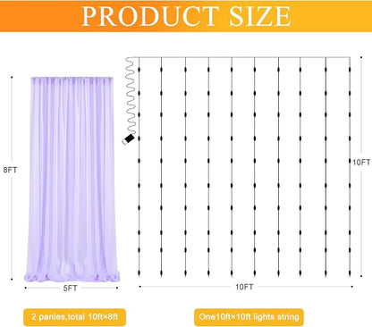 Fomcet Tulle Backdrop Curtains - Image 2