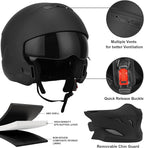 Full Face Motorcycle Helmet for Unisex-Adult Dirt Bike ATV Scooter Cruiser 3/4 Face Motocross Helmet Interchangeable Mouth Cover DOT Approved
