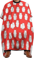 Women White Hippo Pink Salon Haircut Capes, Full Coverage Dyeing Salon Apron for Hairdressers, Easy Clean