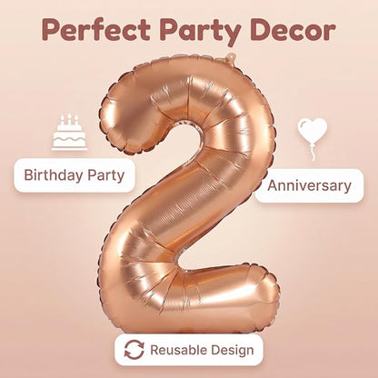 YPSelected 32 Inch Large Foil Helium Number Balloon Birthday Wedding Party 0-9 - Image 7