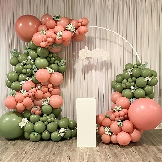 Voircoloria 110pcs Sage Green Olive Green Latex Party Balloons, 12inch | - Image 4