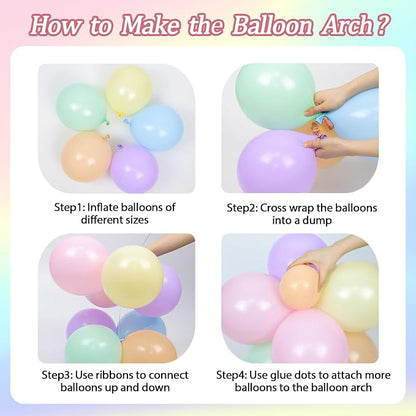 136pcs Pastel Flower Balloon Arch Kit - Image 3