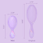 Wet Brush Mini Detangler Hair Brush for Gentle Knot Removal, Compact Travel Size, Soft Bristles for Pain-Free Detangling, Less Breakage, Works on All Hair Types, Limited Edition, Prismatic Glow Purple