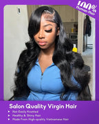 13x6 Body Wave Lace Front Wigs Human Hair Pre Plucked 180 Density HD Transparent Lace Frontal Wigs Human Hair for Women Glueless Wigs No Synthetic Blend Triple Lifespan 3X 30Inch