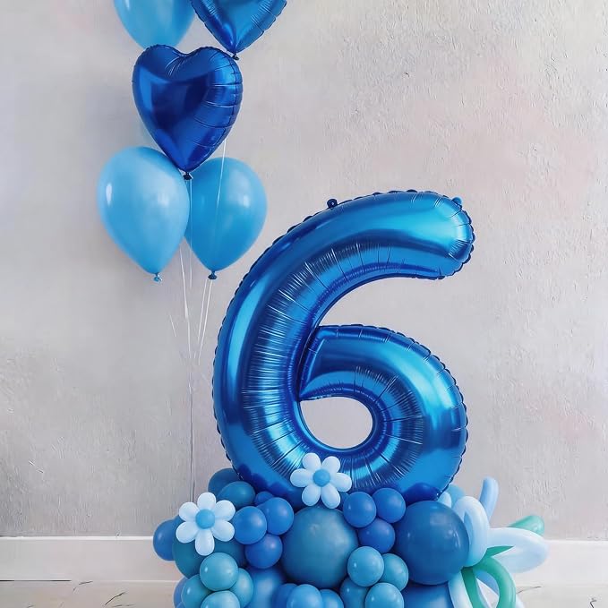Number Balloons Navy Blue Balloons - Image 6