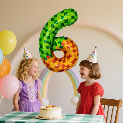 Pixel & TNT Theme 40in Giant Number Balloons - Image 5